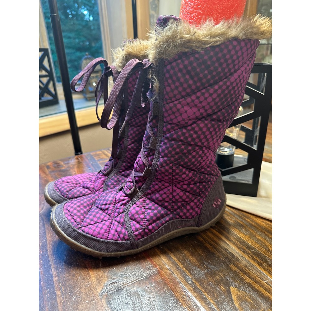 Columbia Minx Mid II Omni-Heat Waterproof Purple Dot Winter Boots BL1557-507 8.5